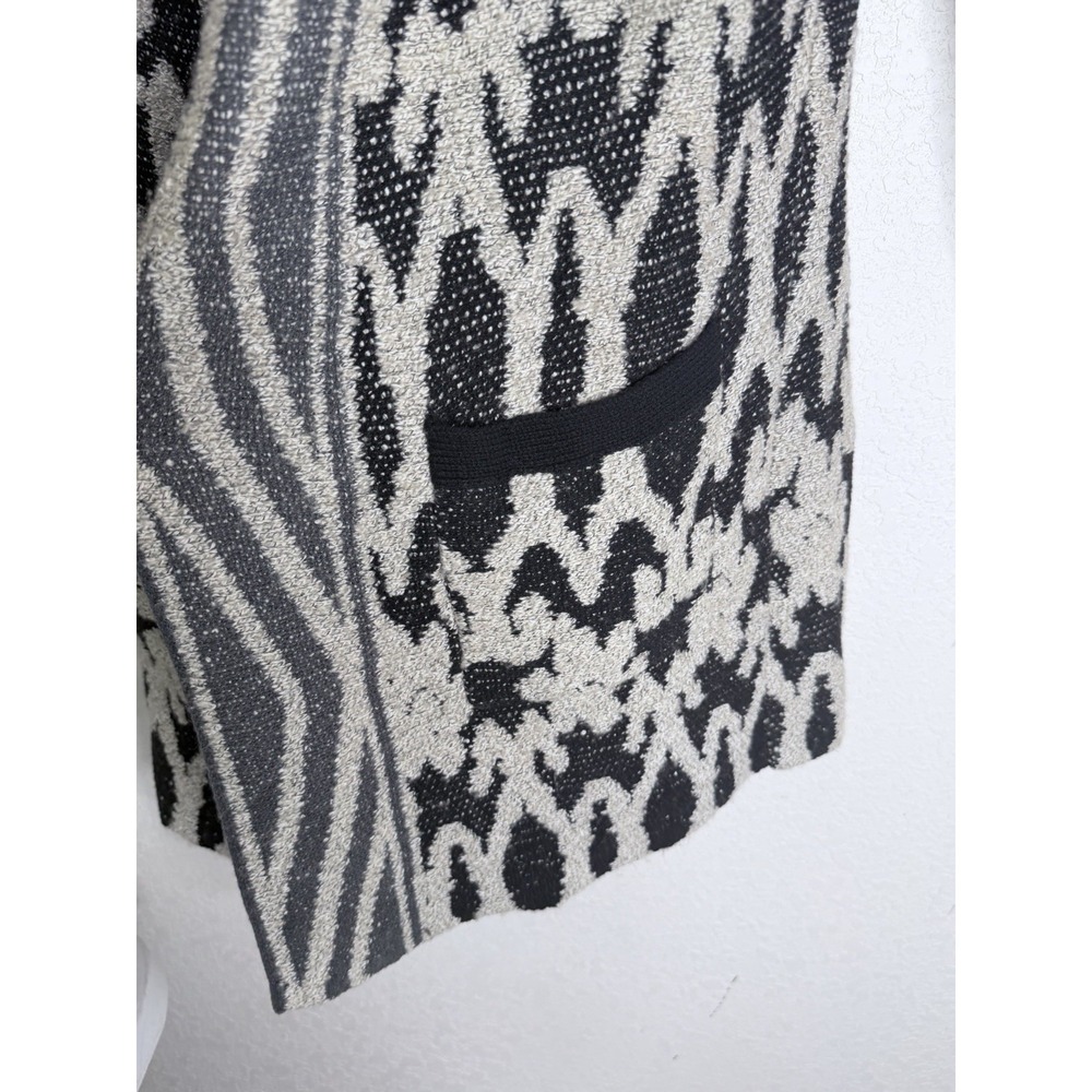 Lucky Brand Womens M Boho Mixed Print Open Front Long Cardigan Sweater - Picture 7 of 12